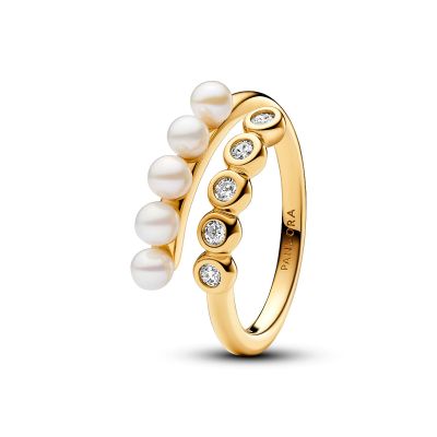 Pandora 163146C01 Ring Damen Süßwasserzuchtperlen & Steine Vergoldet