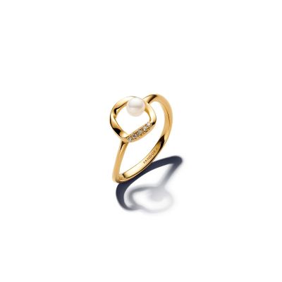 Pandora Ring Damen Süßwasserzuchtperle 14K Vergoldet 163831C01