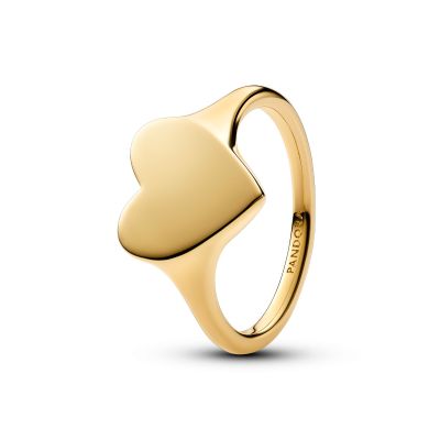 Pandora Ring Damen Gravierbares Herz 14K Vergoldet 163988C00