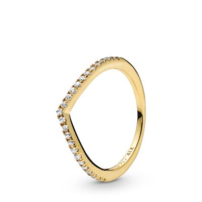 Pandora Ring Damen Funkelnder Wishbone Zirkon Vergoldet 168758C01
