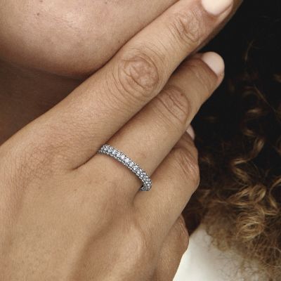 Pandora 192627C01 Ring Damen Timeless Einreihiger Pavé Zirkonia Silber