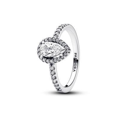 Pandora 192835C01 Ring Damen Funkelnder Birnen-Kranz Zirkonia Silber
