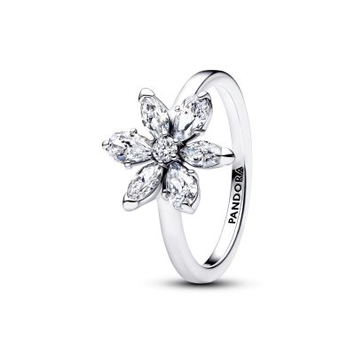 Pandora Ring Damen Herbarium Funkelnde Blume Silber 193000C02