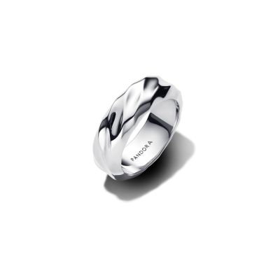 Pandora Ring Damen Band Breit Gewellt Sterling-Silber 193886C00