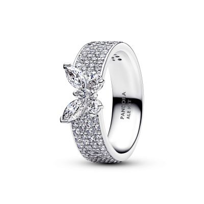 Pandora Ring Funkelnder Schmetterling Zirkonia Weiss Silber 194270C01