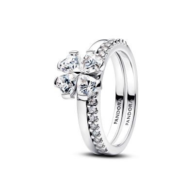 Pandora Ring Teilbar Glückskleeblatt Sterling-Silber 194507C01