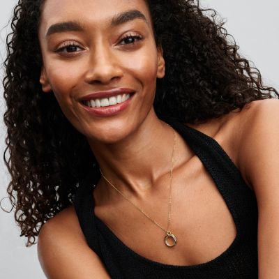 Pandora Halskette mit Anhänger Organische Form 14K Vergoldet 363882C00