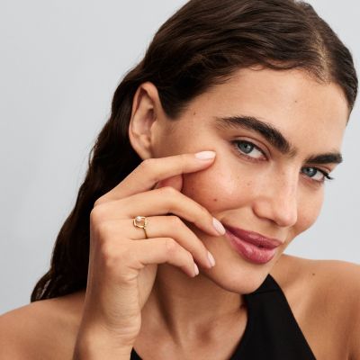 Pandora Ring Damen Süßwasserzuchtperle 14K Vergoldet 163831C01