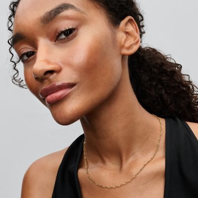 Pandora Halskette Damen Elegante Ankerkette 14K Vergoldet 363899C00