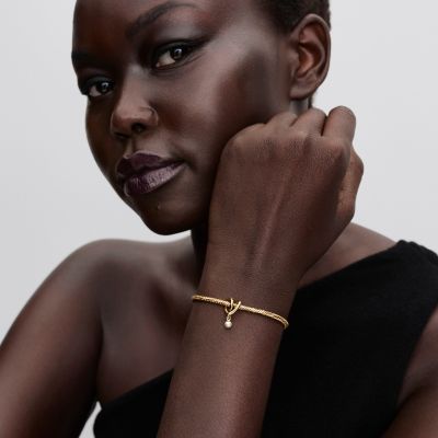 Pandora Charm Eingehülltes Herz mit Kunstperle 14K Vergoldet 764138C01