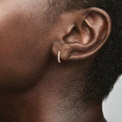 Pandora 263015C01 Ohrringe Creolen Damen Funkelnde Huggie Zirkonia Vergoldet