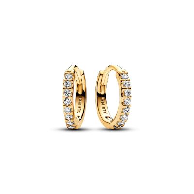 Pandora 263015C01 Ohrringe Creolen Damen Funkelnde Huggie Zirkonia Vergoldet