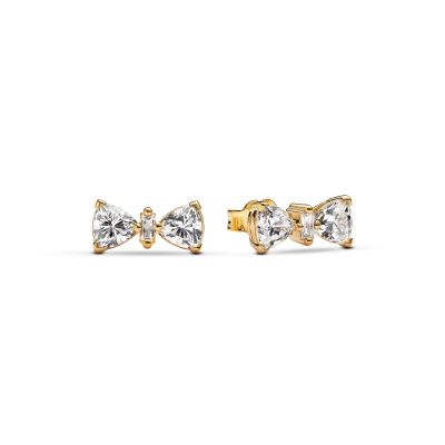 Pandora Ohrstecker Funkelnde Schleife Zirkonia Vergoldet 263507C01
