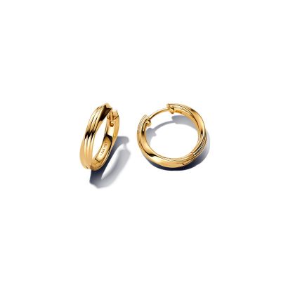 Pandora Creolen Ohrringe Damen Verdreht 14 Karat Vergoldung 263878C00