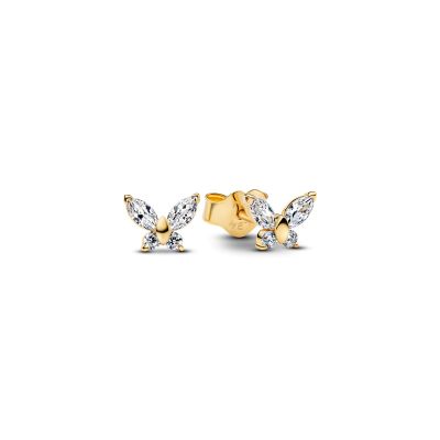 Pandora Ohrstecker Schmetterling Zirkonia 14K Vergoldet 264264C01