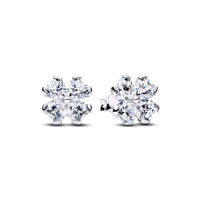 Pandora Ohrstecker Glückskleeblatt Zirkonia Sterling-Silber 294500C01
