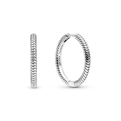 Pandora 299532C00 Charm-Creolen Ohrringe Damen Moments Sterling-Silber
