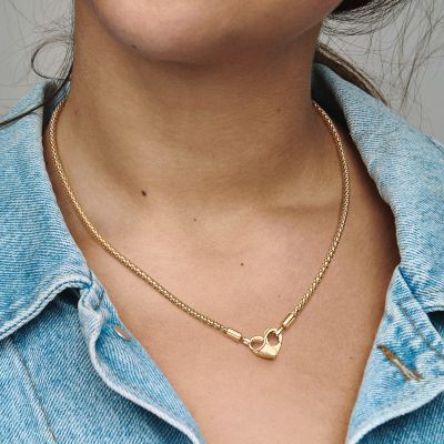 Pandora 362451C00 Halskette Damen Moments Studded Chain Vergoldet 45 cm