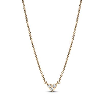 Pandora 363014C01 Collier-Halskette Damen Drei Sterne Herz Zirkonia Vergoldet