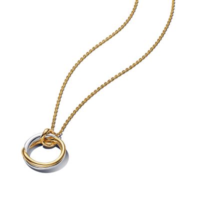 Pandora Halskette mit Anhänger Organische Form 14K Vergoldet 363882C00