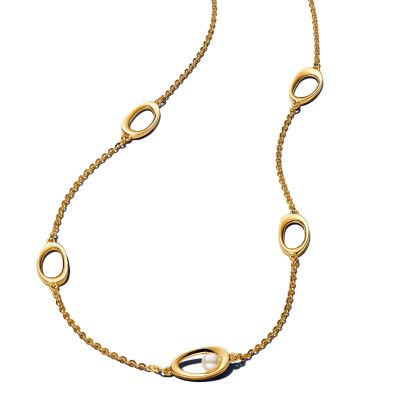 Pandora Halskette Oval Süßwasserzuchtperle 14 K Vergoldet 363883C01