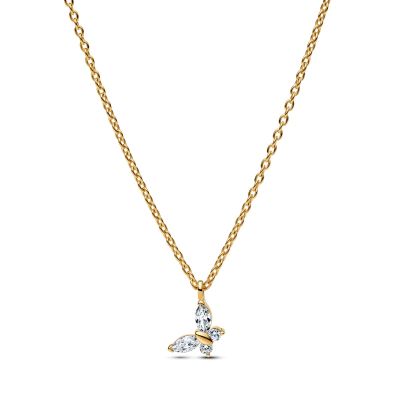 Pandora Halskette-Anhänger Schmetterling 14K Vergoldet 364267C01-45 cm