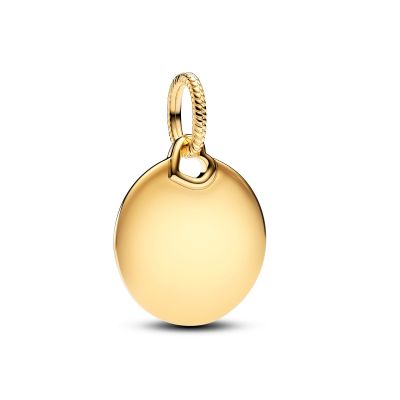 Pandora Charm-Anhänger Kreisform Gravierbar Vergoldet 368610C00