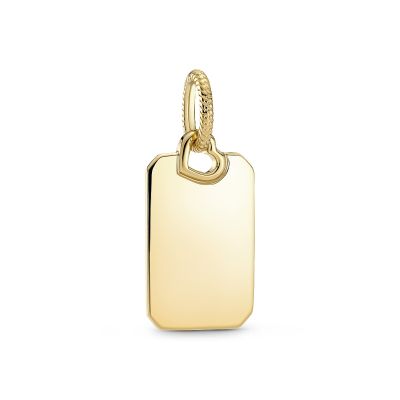 Pandora 368611C00 Ketten-Anhänger Damen Rechteck mit Herz 14k Vergoldet