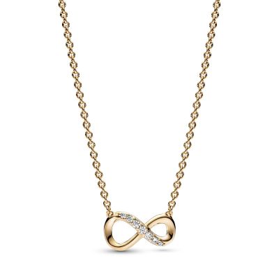 Pandora 368821C01 Halskette Damen Funkelndes Unendlichkeitssymbols Vergoldet