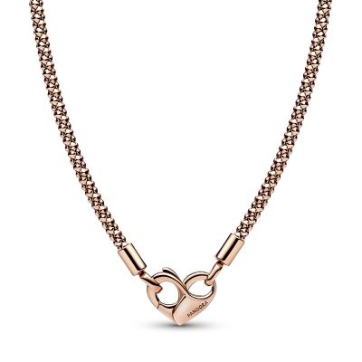 Pandora 382451C00 Halskette Damen Moments Studded Chain Rosévergoldet 45 cm