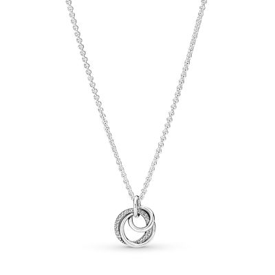 Pandora 391455C01 Halskette mit Anhänger Familie für Immer Verschlungen Silber