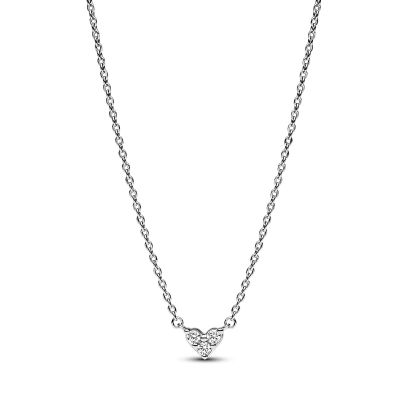 Pandora 393014C01 Collier-Halskette Damen Drei Sterne Herz Zirkonia Silber 45 cm