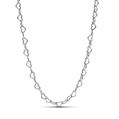 Pandora Collier-Halskette Damen Verbundene Herzen Silber 393334C00