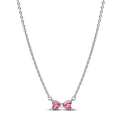 Pandora Halskette-Anhänger Schleife Zirkonia Silber 394235C01-45 cm
