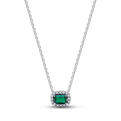 Pandora Halskette-Anhänger Rechteckiger Strahlenkranz Silber 394503C01