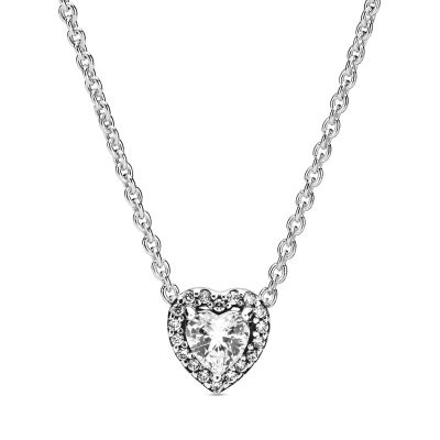 Pandora 398425C01 Halskette mit Anhänger Damen Erhabenes Herz Silber 45 cm