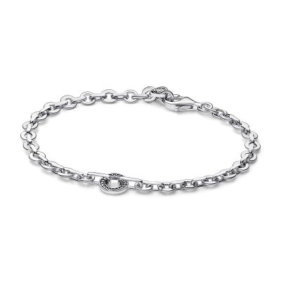 Pandora 592777C01 Kettenarmband Damen Signature Ausdrucksstarkes Pavé Silber 