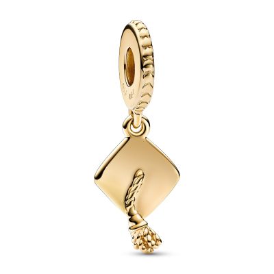 Pandora Charm-Anhänger Damen Schulabschluss-Mütze Vergoldet 761892C00 