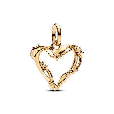 Pandora Me Mini-Charm-Anhänger Stacheldraht-Herz Vergoldet 762526C00