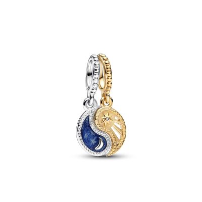 Pandora 762678C01 Charm-Anhänger Damen Teilbarer Sonne & Mond Sterlingsilber Vergoldet