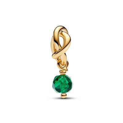  Pandora Charm-Anhänger Grüner Ewigkeitskreis Mai Vergoldet 763462C05