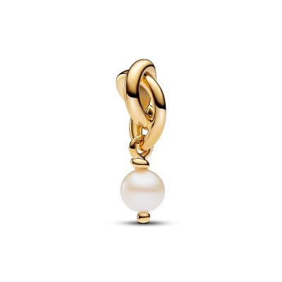  Pandora Charm-Anhänger Perle Ewigkeitskreis Juni Vergoldet 763462C06