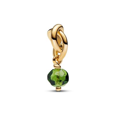 Pandora Charm-Anhänger Grüner Ewigkeitskreis August Vergoldet 763462C08