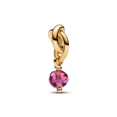 Pandora Charm-Anhänger Rosa Ewigkeitskreis October Vergoldet 763462C10