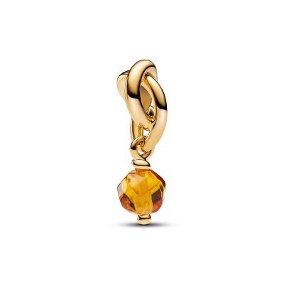 Pandora Charm-Anhänger Gelber Ewigkeitskreis November Vergoldet 763462C11