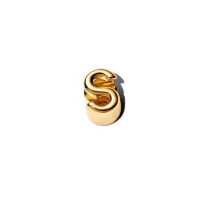 Pandora Charm Damen Buchstabe S Alphabet 14 Karat Vergoldet 763965C00