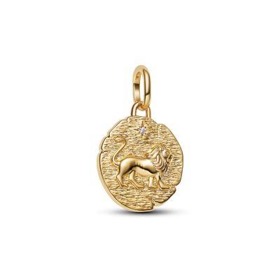 Pandora Me Medaillon-Charm Löwe Zirkonia 14 Karat Vergoldet 763974C01