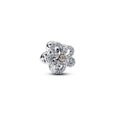 Pandora Charm Offene Pavé Blume Zirkonia Sterling-Silber 764480C01