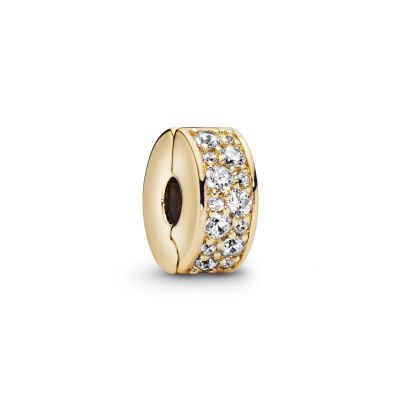 Pandora 768658C01 Clip-Charm Damen Pavé Zirkonia 14k Vergoldet
