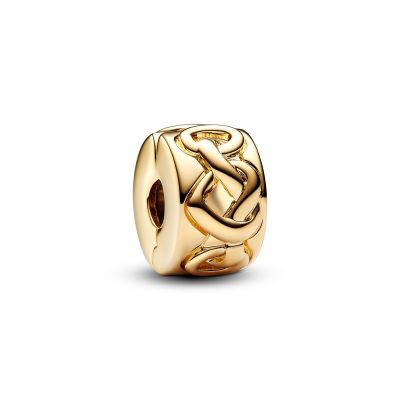 Pandora Clip Charm Damen Liebesknoten Vergoldet